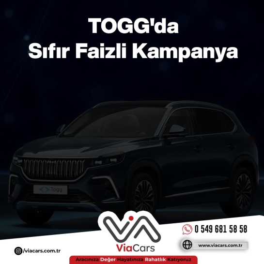 Togg'da Sıfır Faizli Kampanya - 26.03.2026